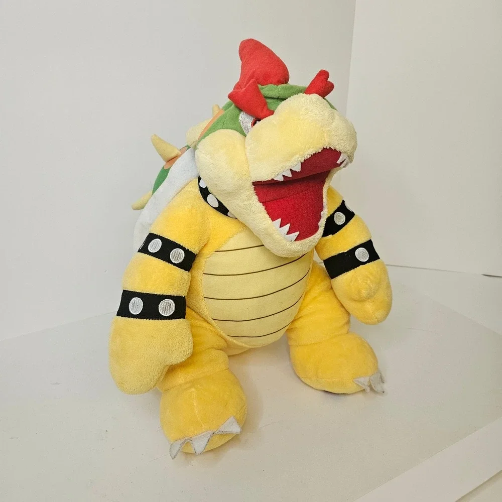 Nintendo Super Mario Bowser Plush 15 Inch Spiked Shell King Koopa Stuffed Toy